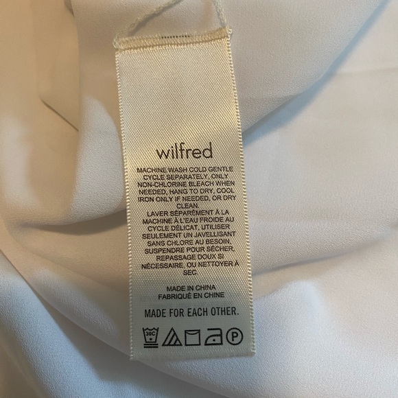 Aritzia Wilfred Vill Dress, White/Light Birch floral, Size 6 - Picture 5 of 5